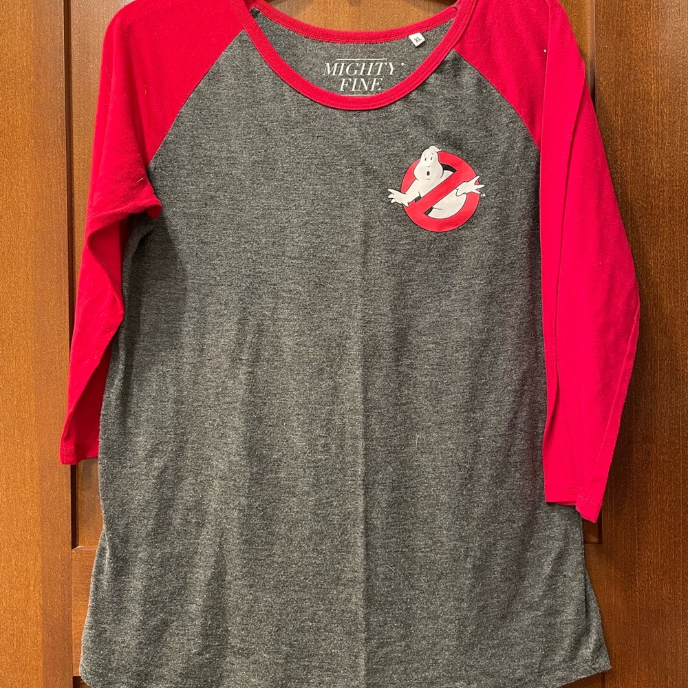 3/4 sleeved ghostbuster shirt